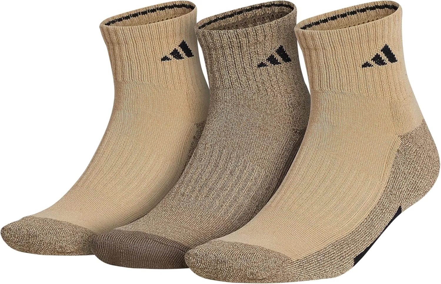 adidas Men's Socks, Athletic Cushioned Quarter 3-Pack, Compression, Moisture-Wicking, Comfortable, Durable