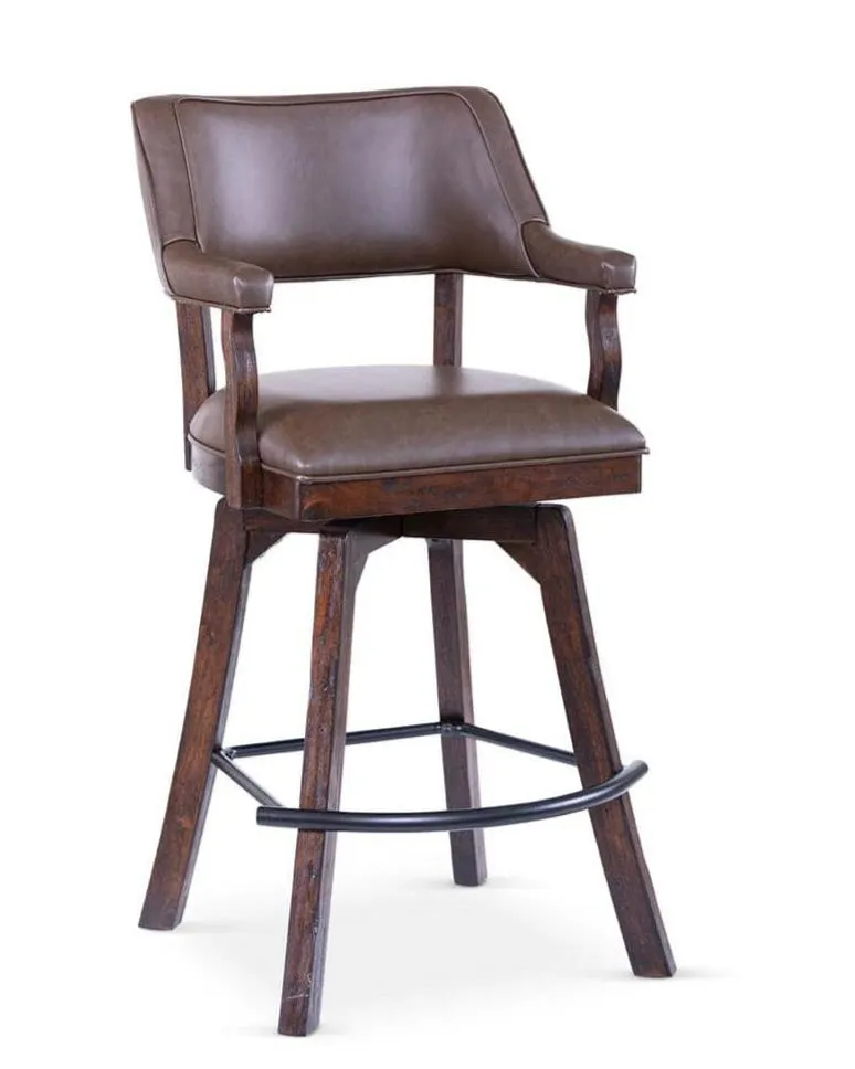 Cumberland 30" Cushioned Swivel Barstool
