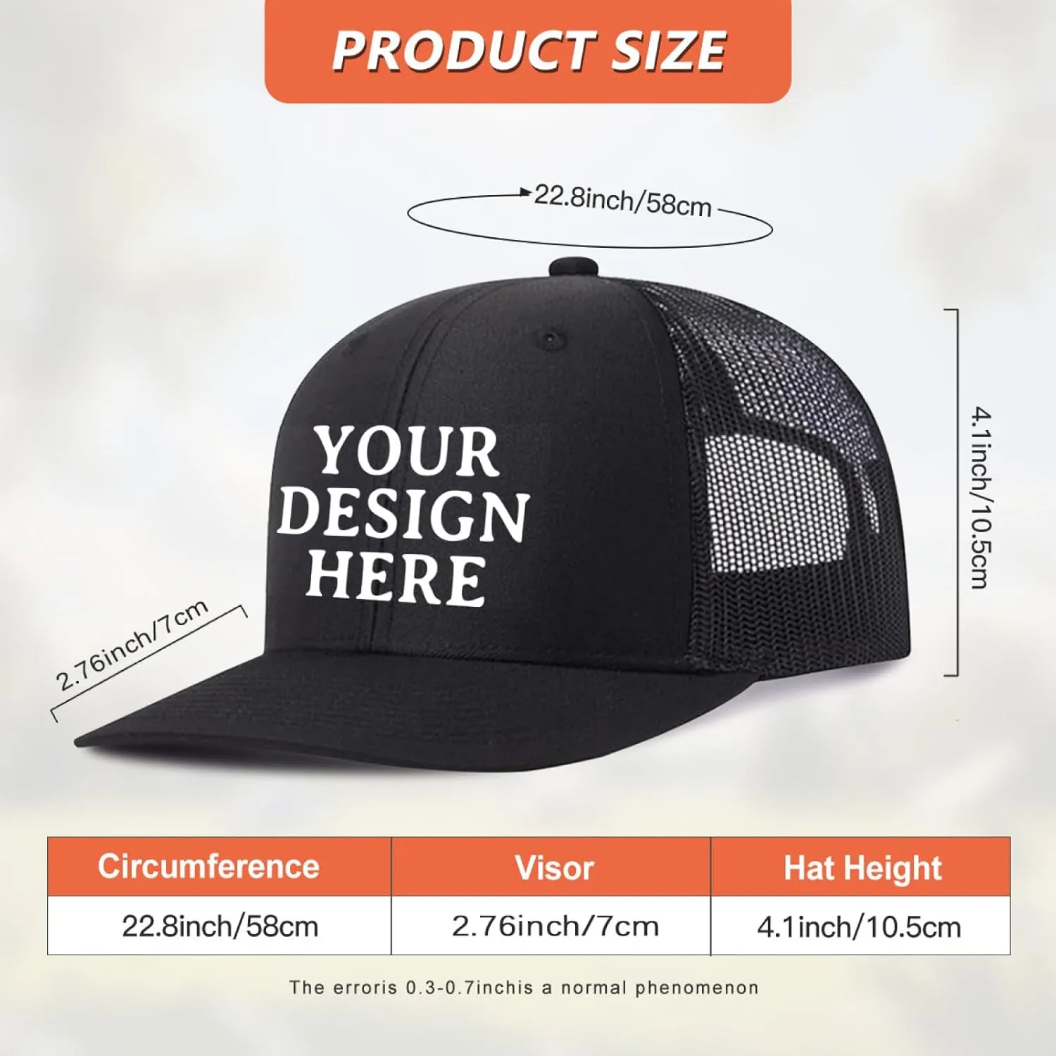 Custom Hat Bulk Custom Hats for Man Woman Design Your Own Bulk Custom Trucker Hat Add Logo Text Photo