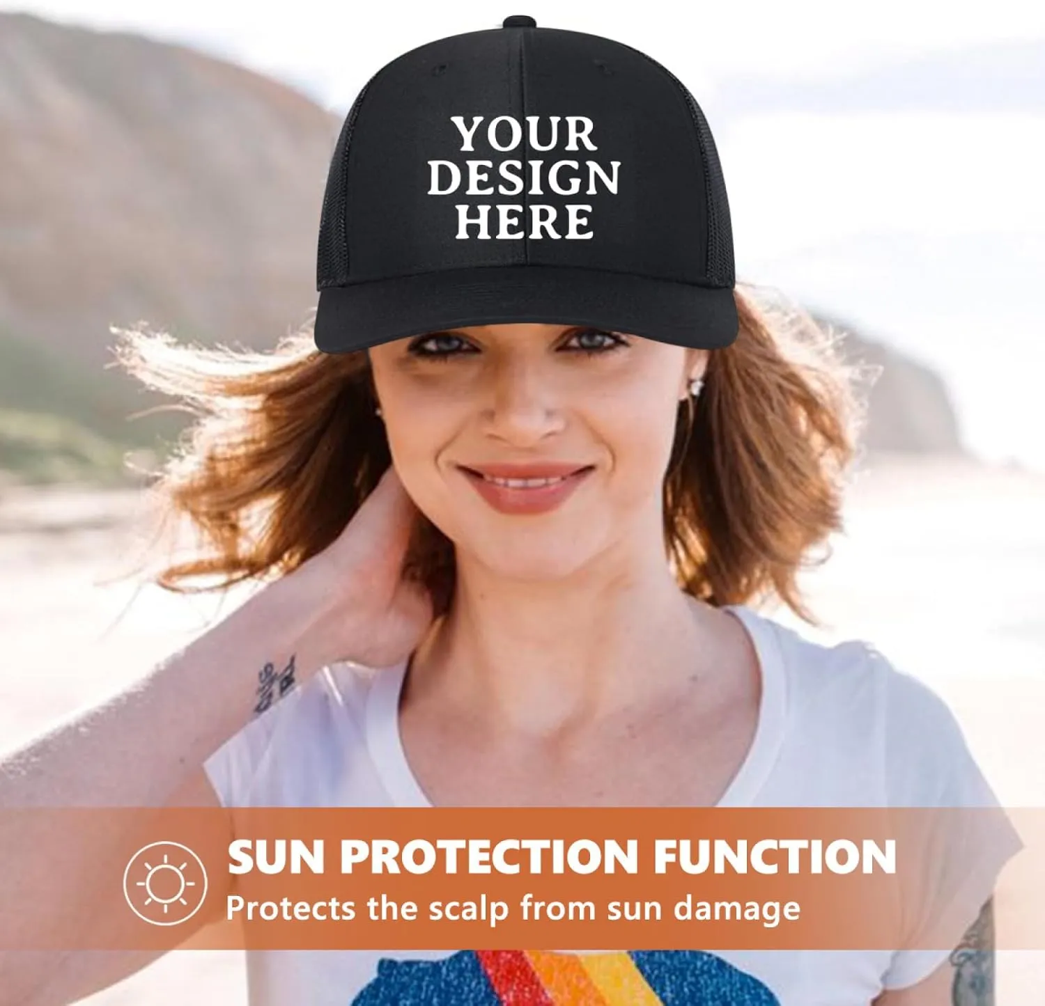 Custom Hat Bulk Custom Hats for Man Woman Design Your Own Bulk Custom Trucker Hat Add Logo Text Photo