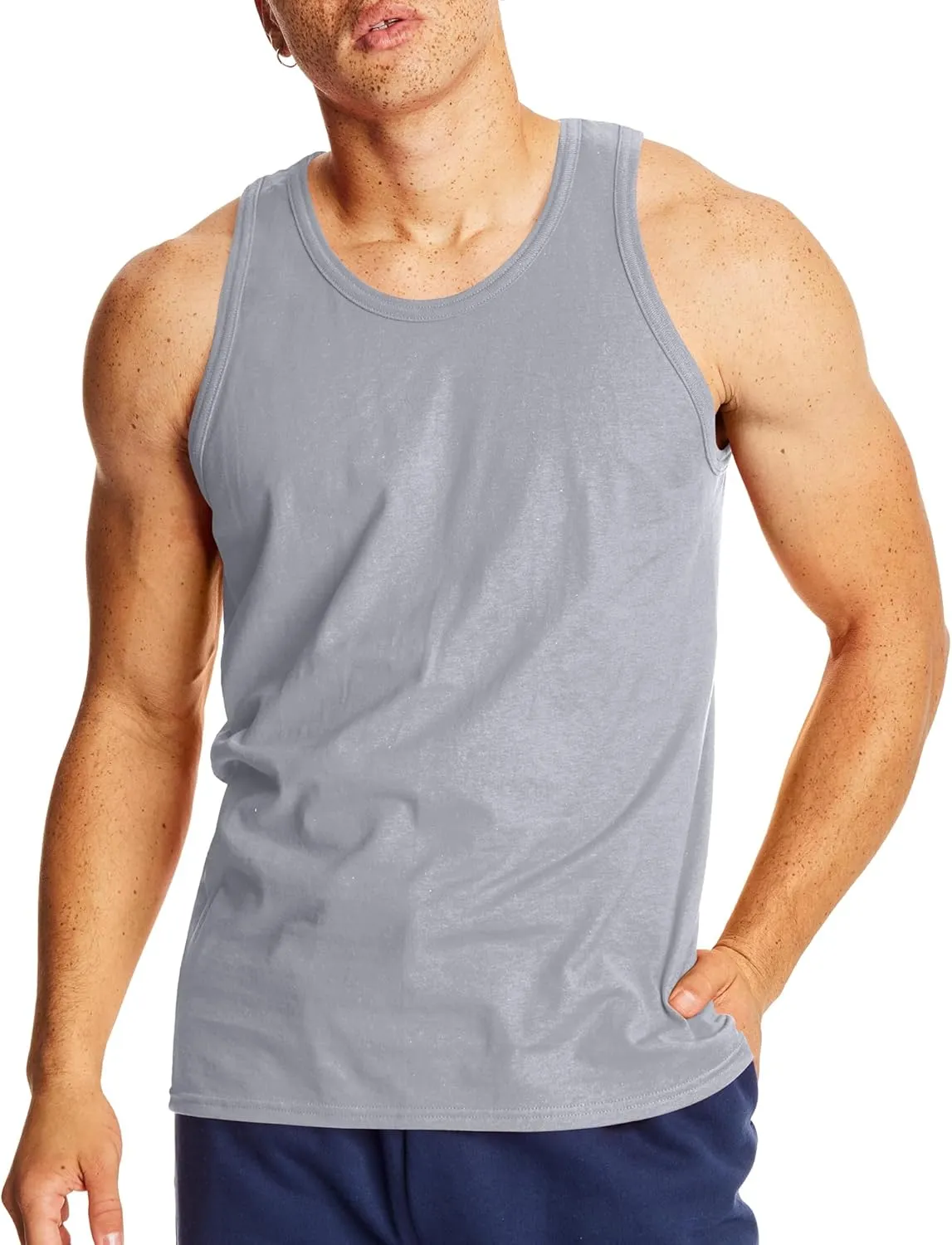 Hanes Men??s Performance Tank, X-Temp Moisture-Wicking Tank Top, Solid Colors, 2-Pack
