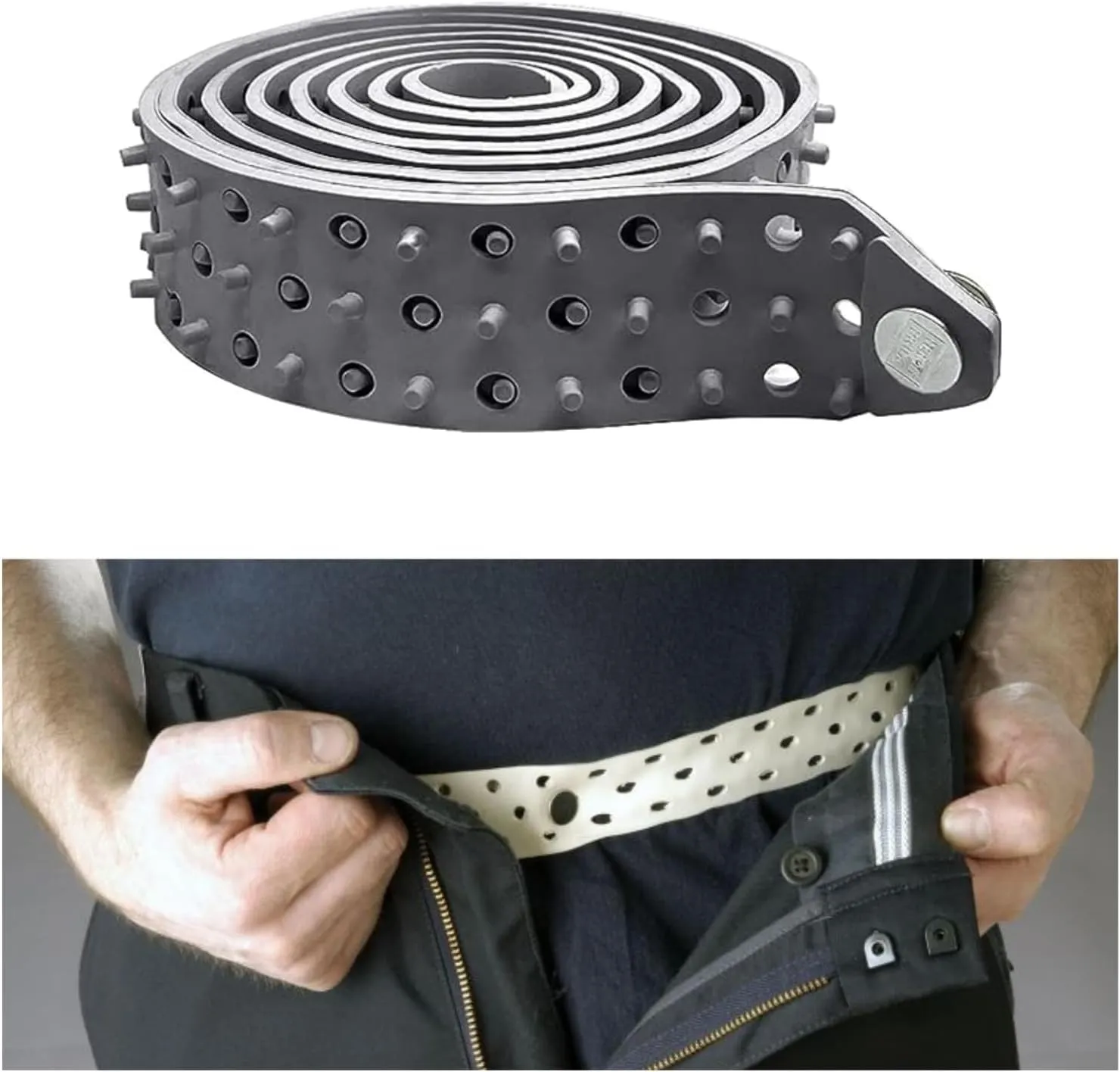 Hero's Pride Shirt Tailor Rubber Belt - Adjustable Shirt Stays for Men - Non-Slip Shirt Keepers For Law Enforcement