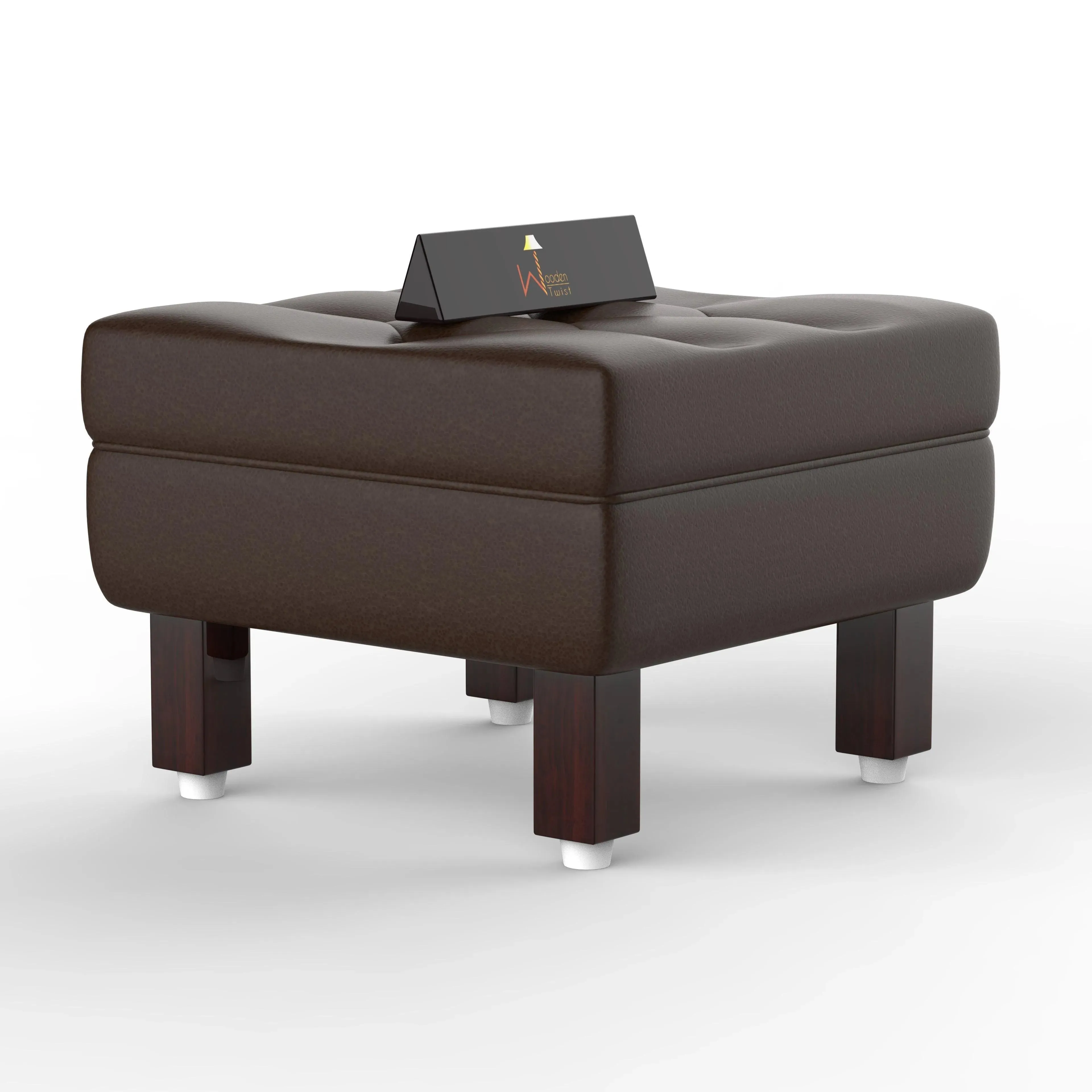 Reposa Wooden Cushioned Footrest Stool