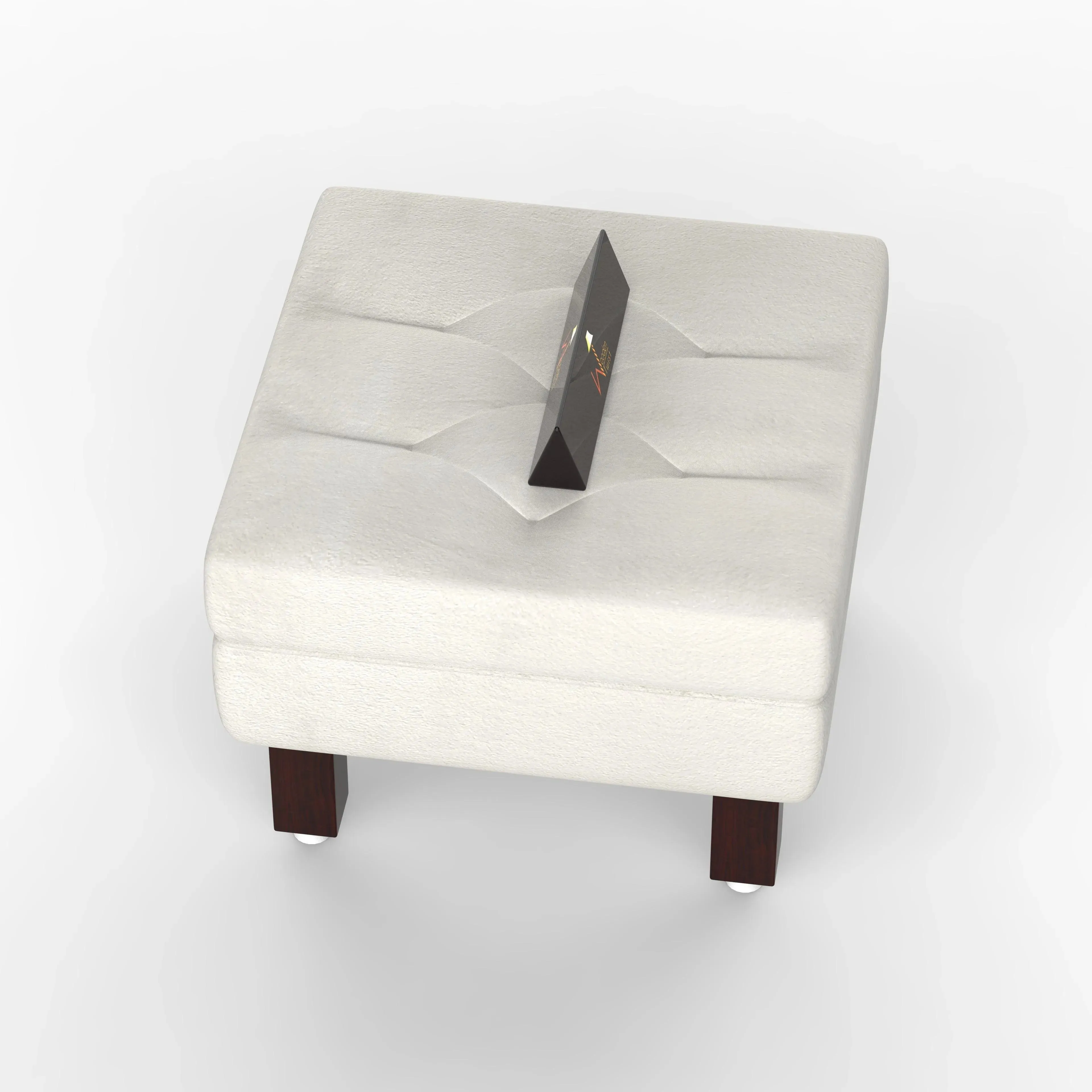 Reposa Wooden Cushioned Footrest Stool