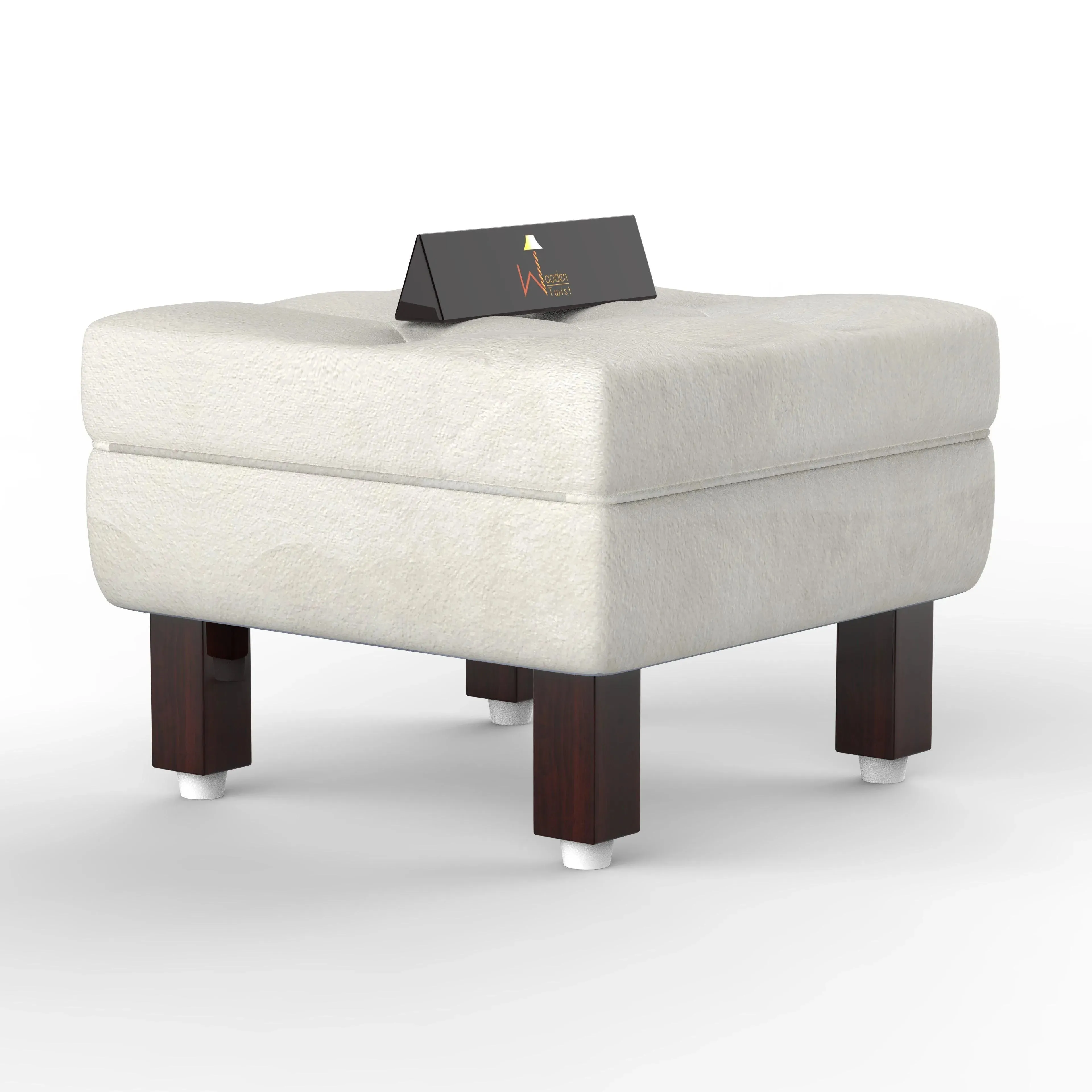 Reposa Wooden Cushioned Footrest Stool