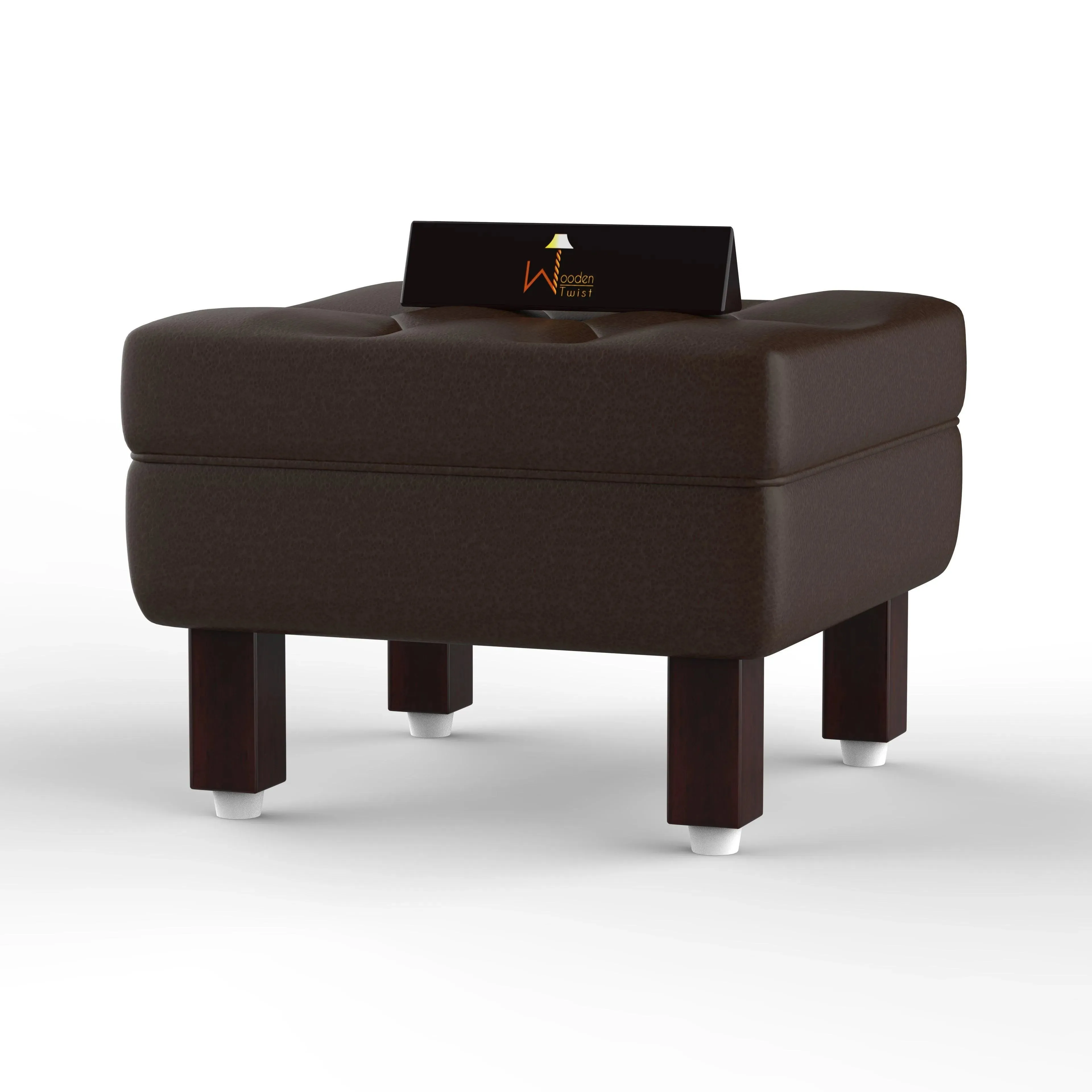Reposa Wooden Cushioned Footrest Stool