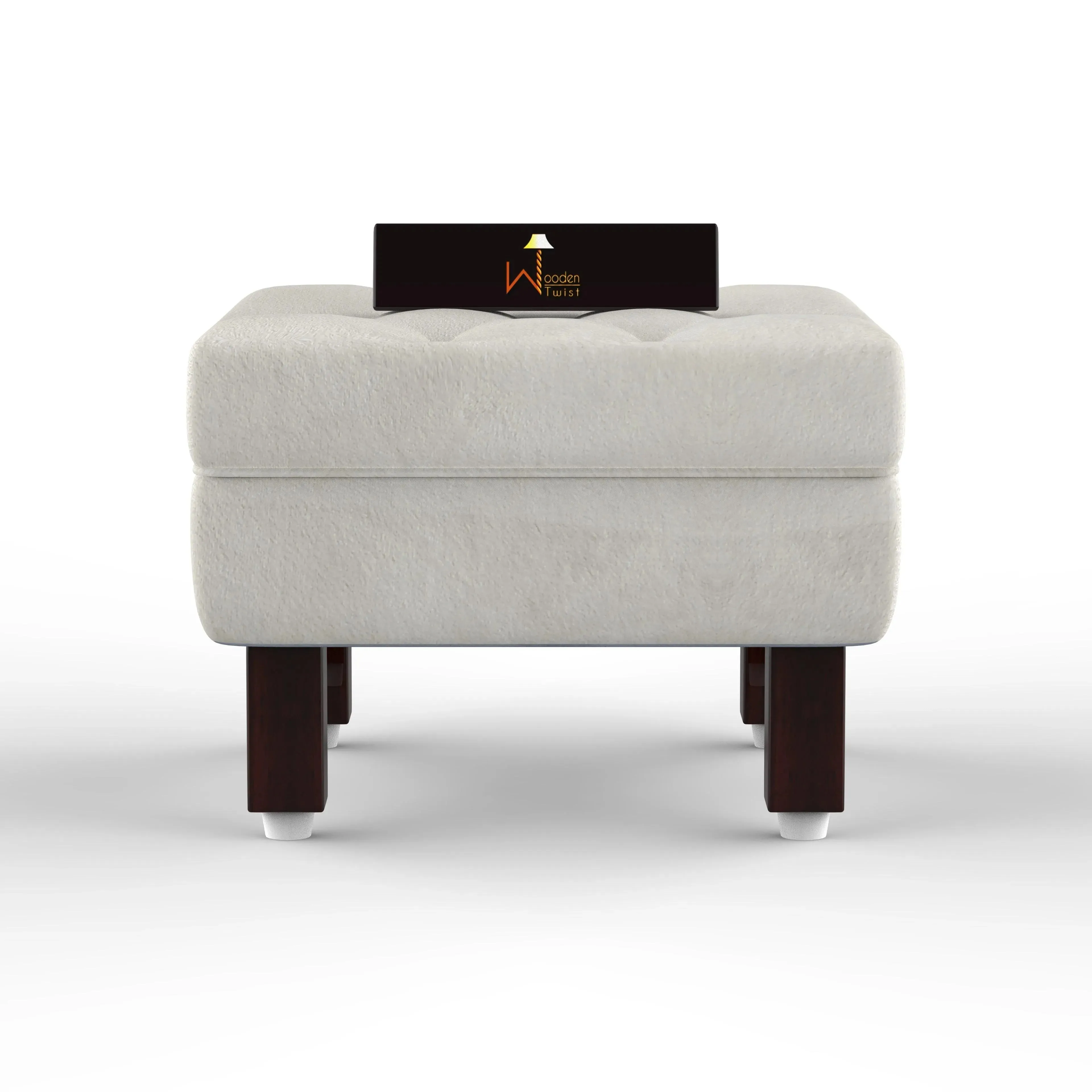 Reposa Wooden Cushioned Footrest Stool