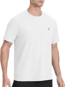Roadbox Men's Rash Guard Short Sleeve, UPF 50  UV Sun Protection Water T-Shirts, Cool Dry Swim Shirts for Surf Beach Fishing