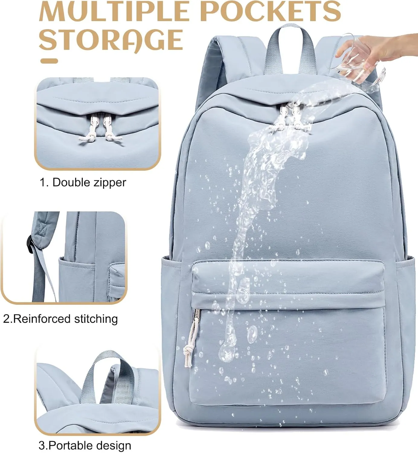 School Backpack for Teen Girls Women Laptop Backpack College Bookbags Middle School Travel Work Commuter Back Pack