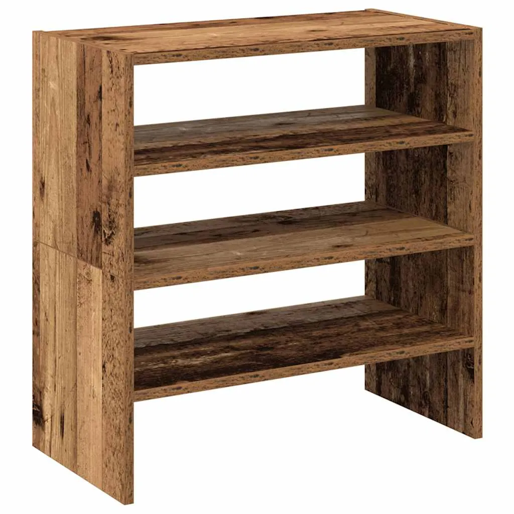 Shoe Racks 2 pcs Stackable Old Wood 60x30x30.5 cm