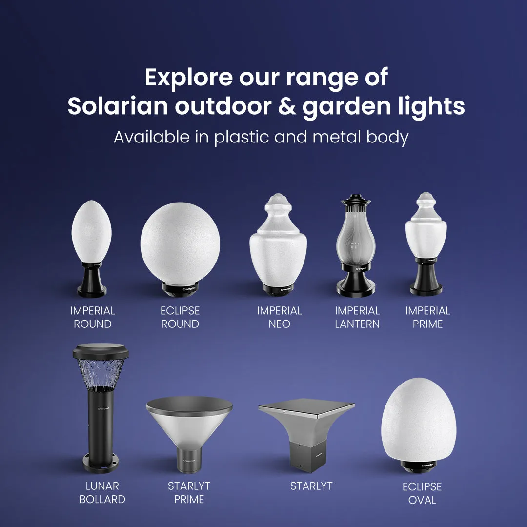 Solarion Eclipse Oval Gate Lamp (Plastic with B22 Holder)