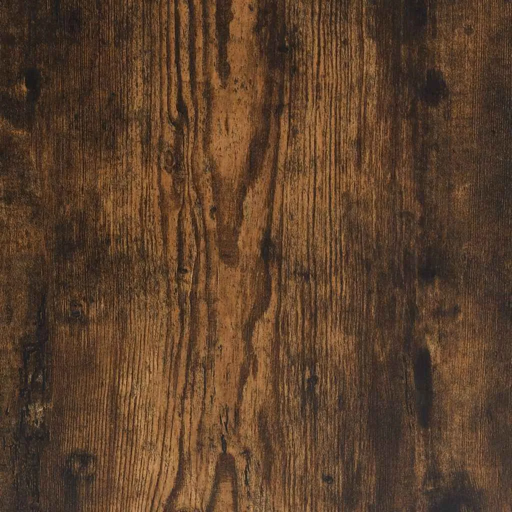 vidaXL Shoe Bench Smoked Oak 60x40x53.5 cm Engineered Wood and Metal