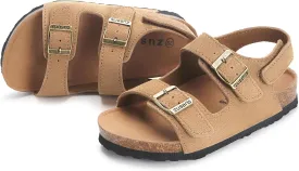 ZUSERIS Kids Toddler Sandals Boys Girls Cork Footbed Sandal Comfort Double Buckle Slip On Slippers with Adjustable Back Strap